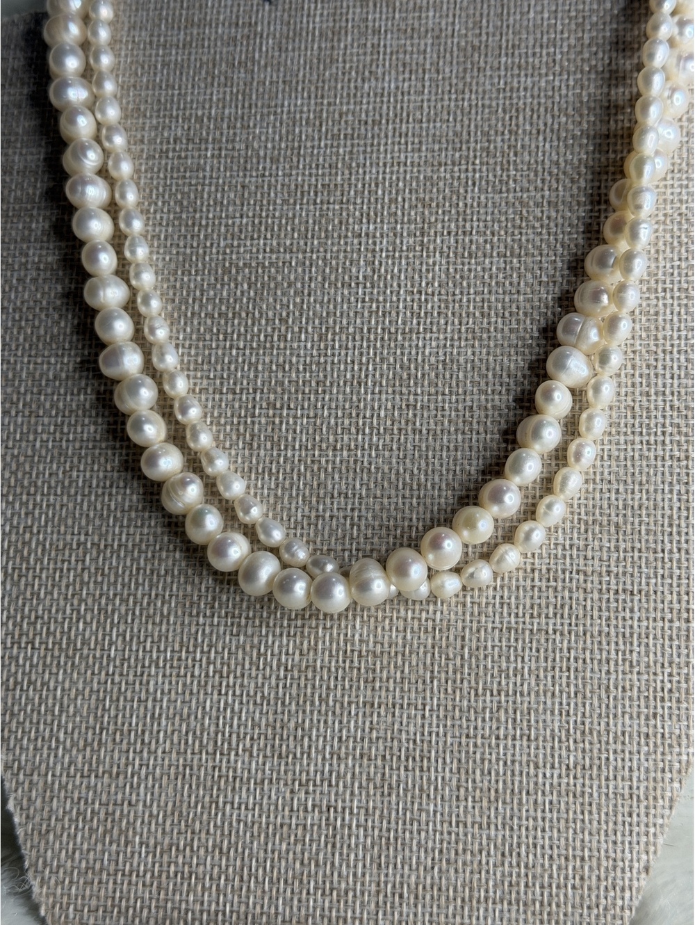 Vintage Silpada N0921 Pearl Necklace 925 Sterling Silver Beaded Toggle Clasp HTF